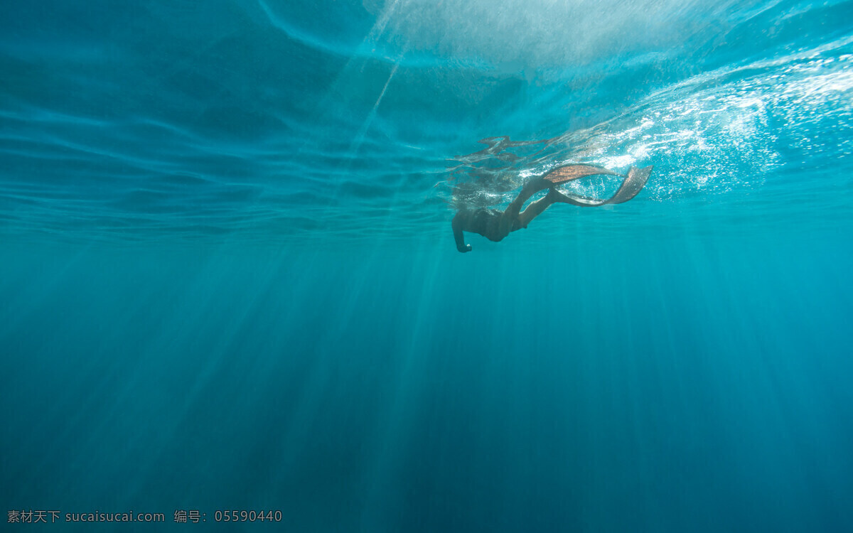 潜水 探险图片 大海 蔚蓝 海水 户外运动 潜泳 深海潜水 手机壁纸 极限运动