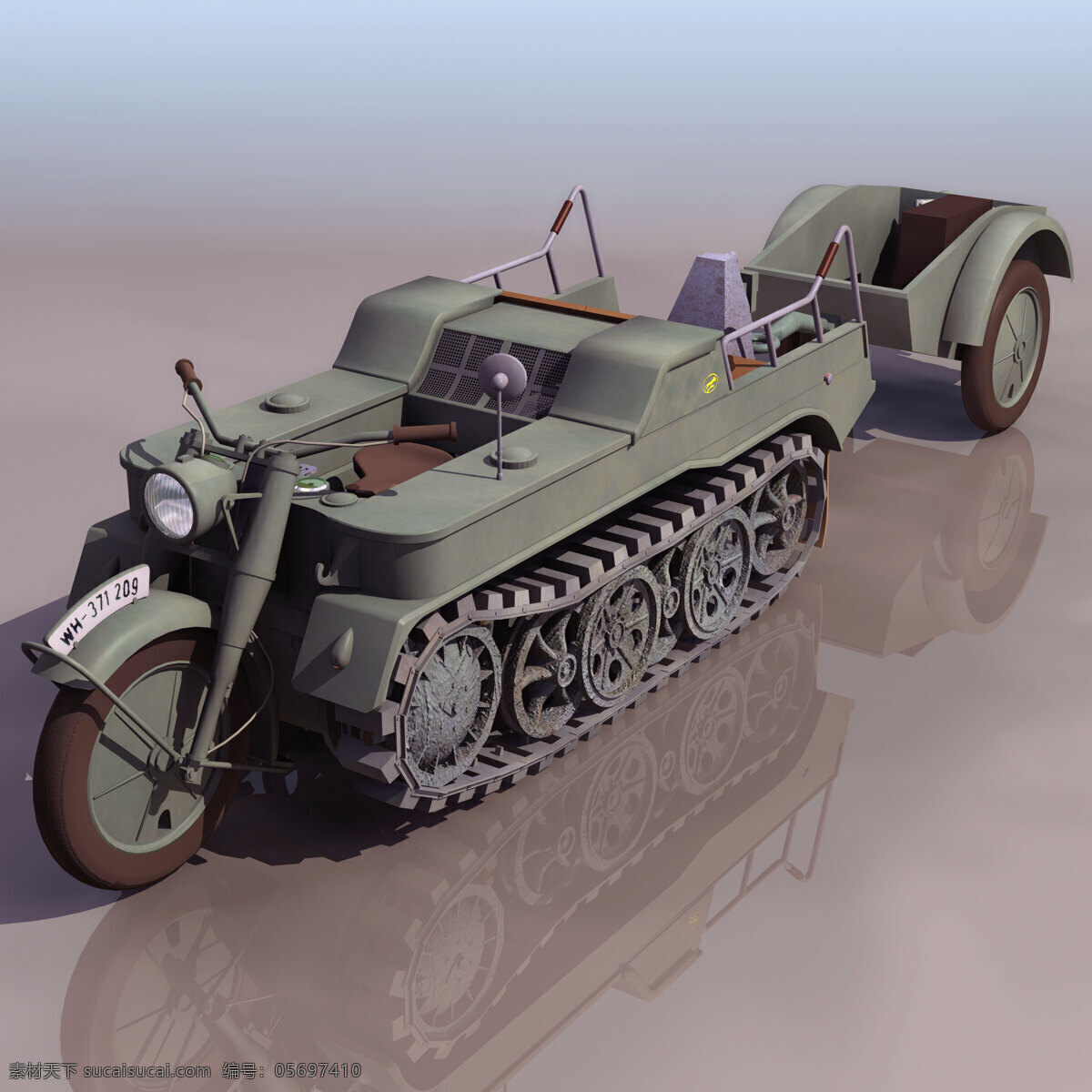 军用 车 模型 sdkfz2 军事模型 军用车模型 陆军武器库 3d模型素材 其他3d模型