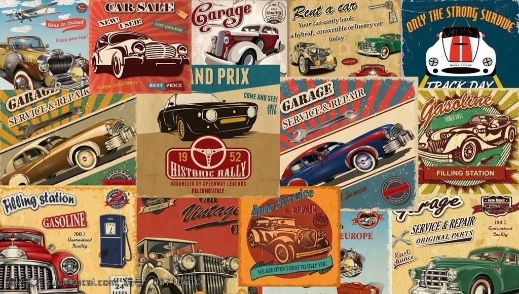 怀旧复古汽车 汽车 车子 怀旧 海报 背景墙 图标 背景墙移门 环境设计 其他设计