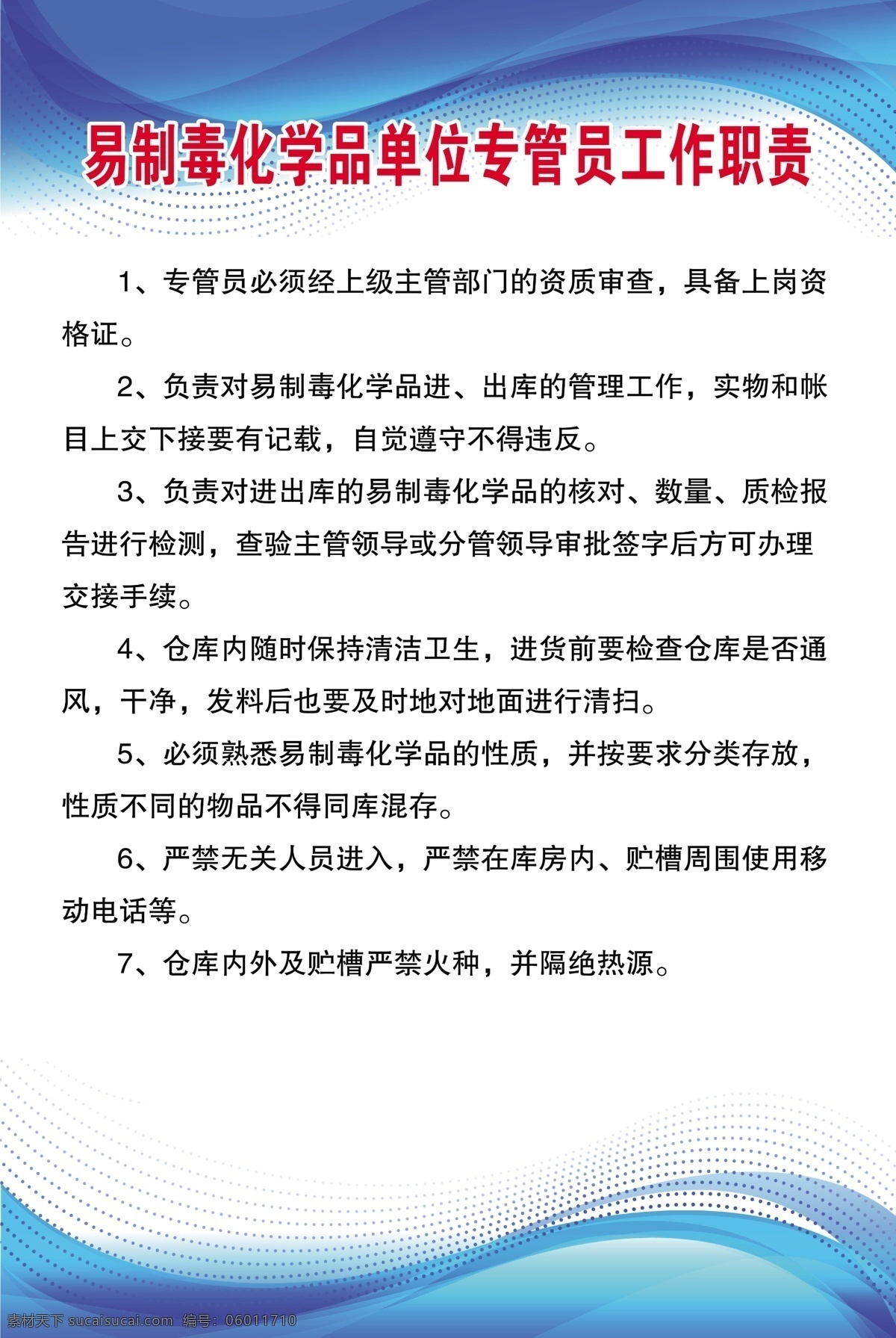 易 制毒 化學品 單位 專管員 工作職責 易制毒 專管 宣傳展板 安全標語 藍色背景 展板模板