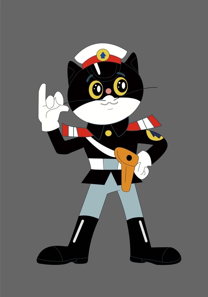 黑猫警长 猫 老鼠 警察 动画 童年 90年代 卡通漫画 动漫动画 动漫人物