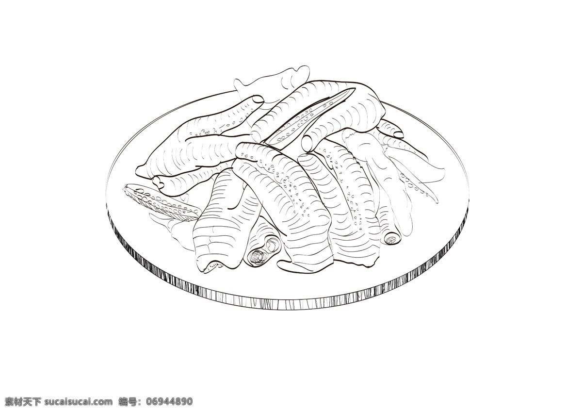 泡 椒 凤爪 手绘 线 稿 泡椒凤爪 线稿 小吃 零食手绘 文化艺术 绘画书法