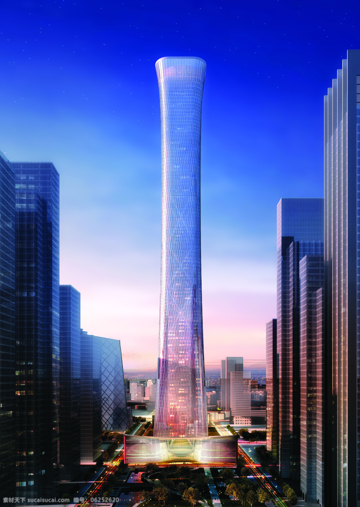 中国尊 建筑 北京市 cbd 效果图 最高 摩天大楼 建筑设计 环境设计