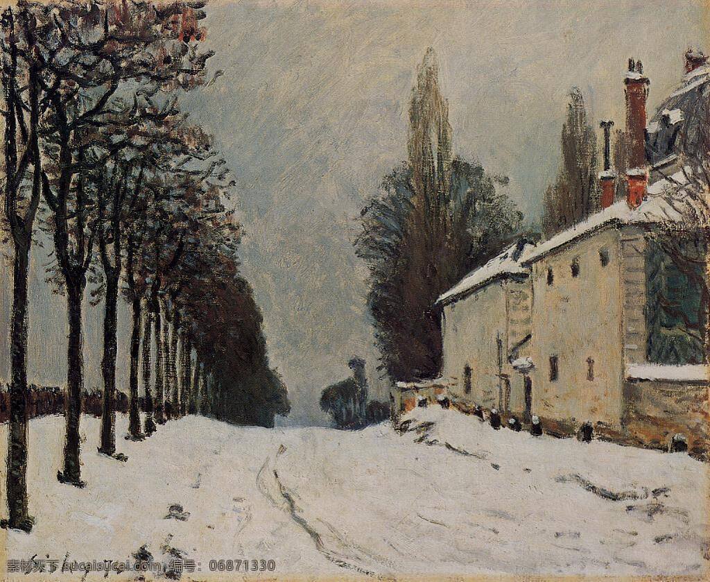 sisley 印象派 風景 自然 油畫 裝飾畫 法國 畫家 阿爾弗雷德 西 斯萊 alfred