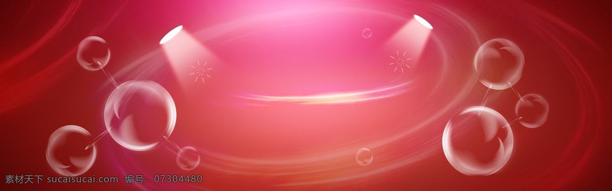電商 喜慶 紅色 促銷 泡泡 背景 banner