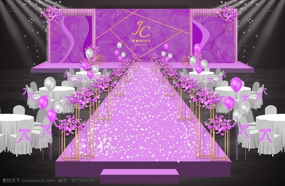 紫色 婚礼 仪式 区 主题婚礼 婚礼设计 唯美紫色婚礼 唯美梦幻婚礼 紫色主题婚礼 婚礼效果图 婚礼仪式区 环境设计 效果图