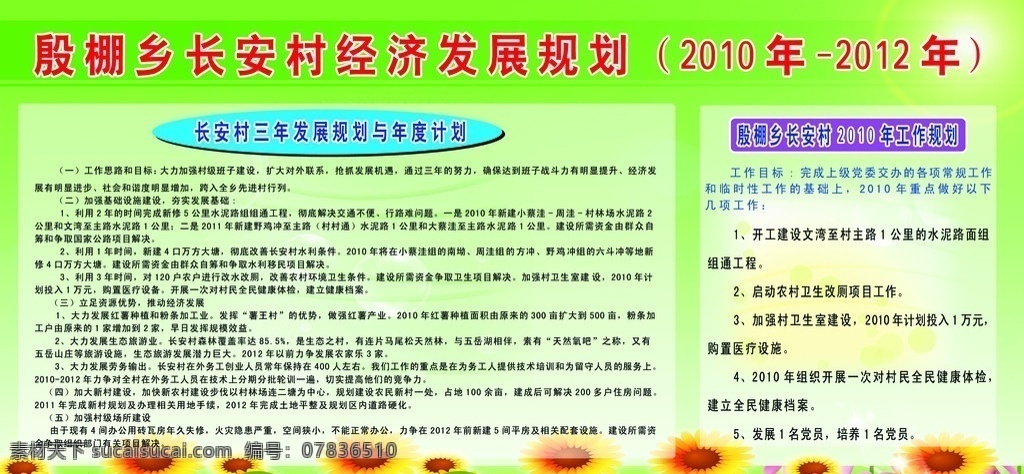 農(nóng)村經(jīng)濟(jì) 發(fā)展規(guī)劃 版面 農(nóng)村經(jīng)濟(jì)發(fā)展 鄉(xiāng)鎮(zhèn)展板 企業(yè)展板 向日葵 背景 展板模板 廣告設(shè)計模板 源文件