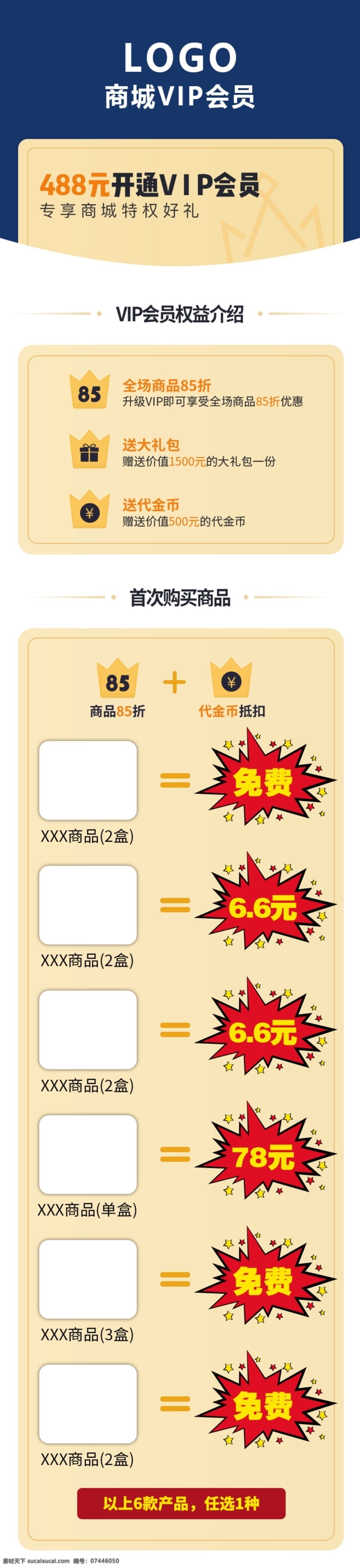 商城 vip 权益 卡 会员 优惠 商城会员 首单立减 分层