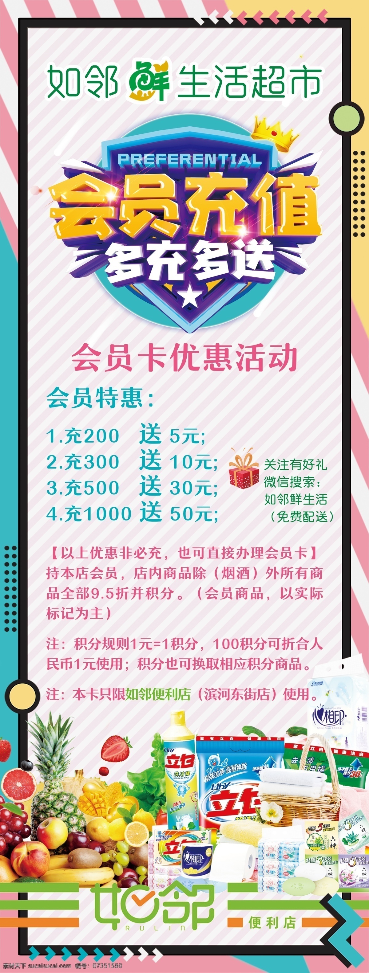 超市展架 x展架 超市造型 友邻超市 300分辨率 分层