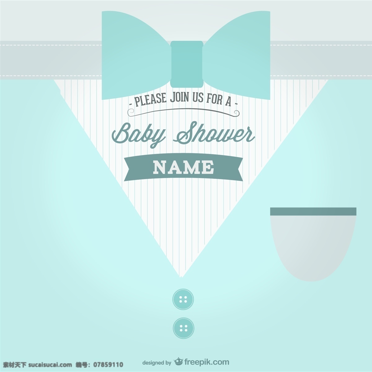 婴儿派对主题 婴儿 派对 卡片 婴儿淋浴 模板 文字 弓 布局 优雅 甜美 领带 西装 信息 蝴蝶结 淋浴 新生儿 婴儿卡 花式 青色 天蓝色