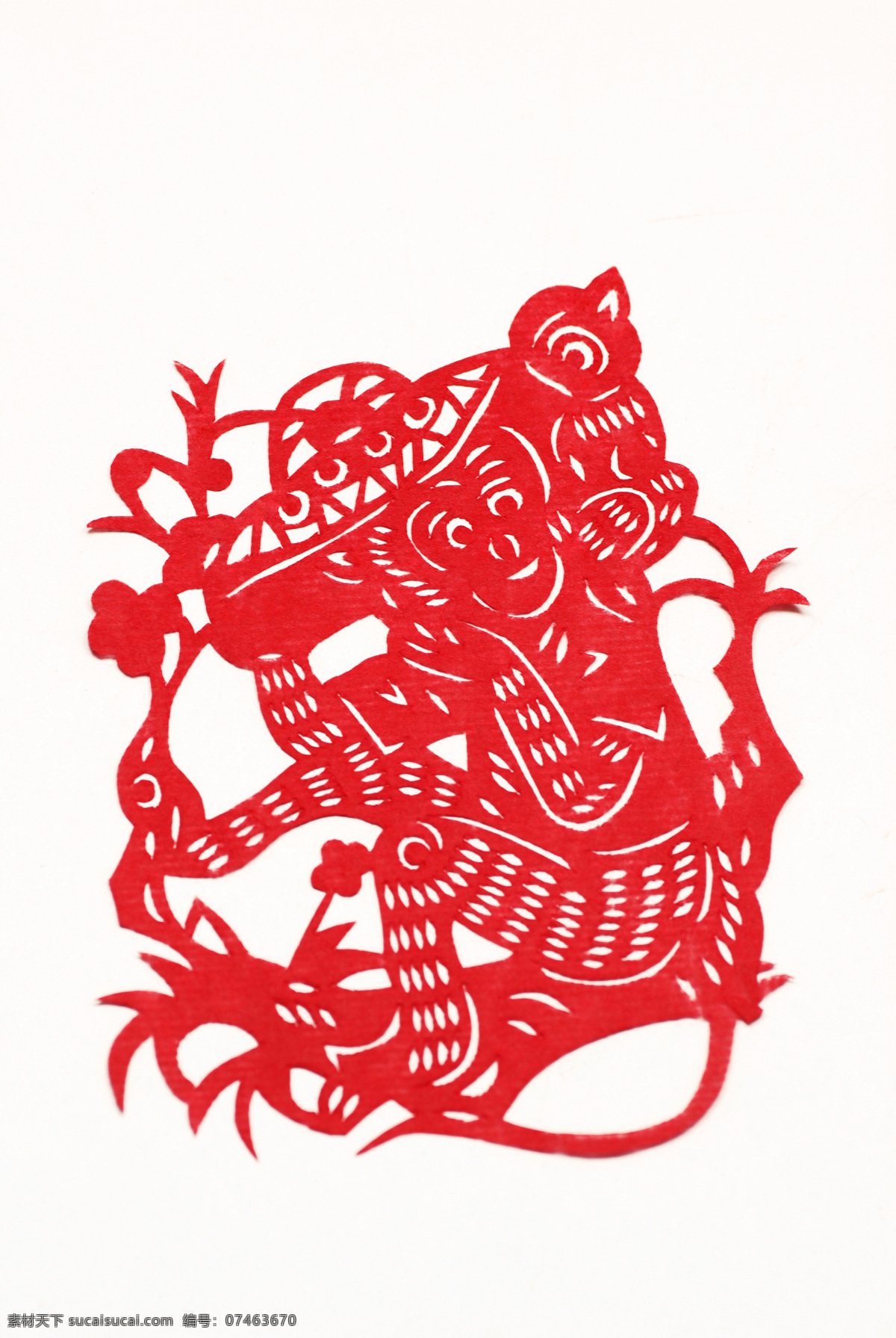 傳統(tǒng)文化 紅色 猴子 剪紙 剪紙猴 民俗 生肖 猴 設(shè)計(jì)素材 模板下載 猴年 文化藝術(shù)