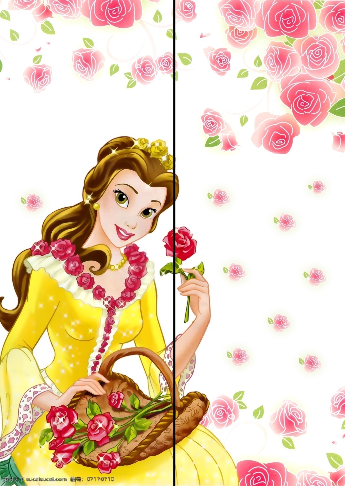 公主 广告设计模板 花朵 卡通 玫瑰 漂亮 鲜花 移门贝儿公主 移门 贝儿 移门图案 源文件 家居装饰素材