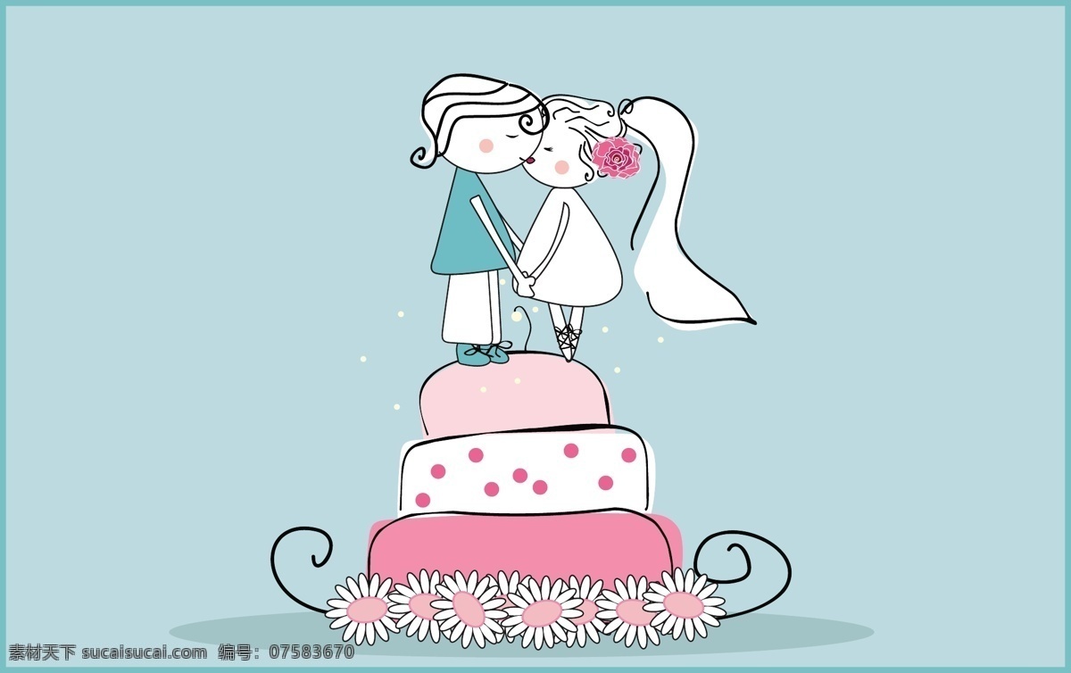 婚禮 結(jié)婚 新郎 新娘 愛心 愛情 相愛 花邊 花紋 婚禮蛋糕 婚禮素材 動漫動畫 動漫人物