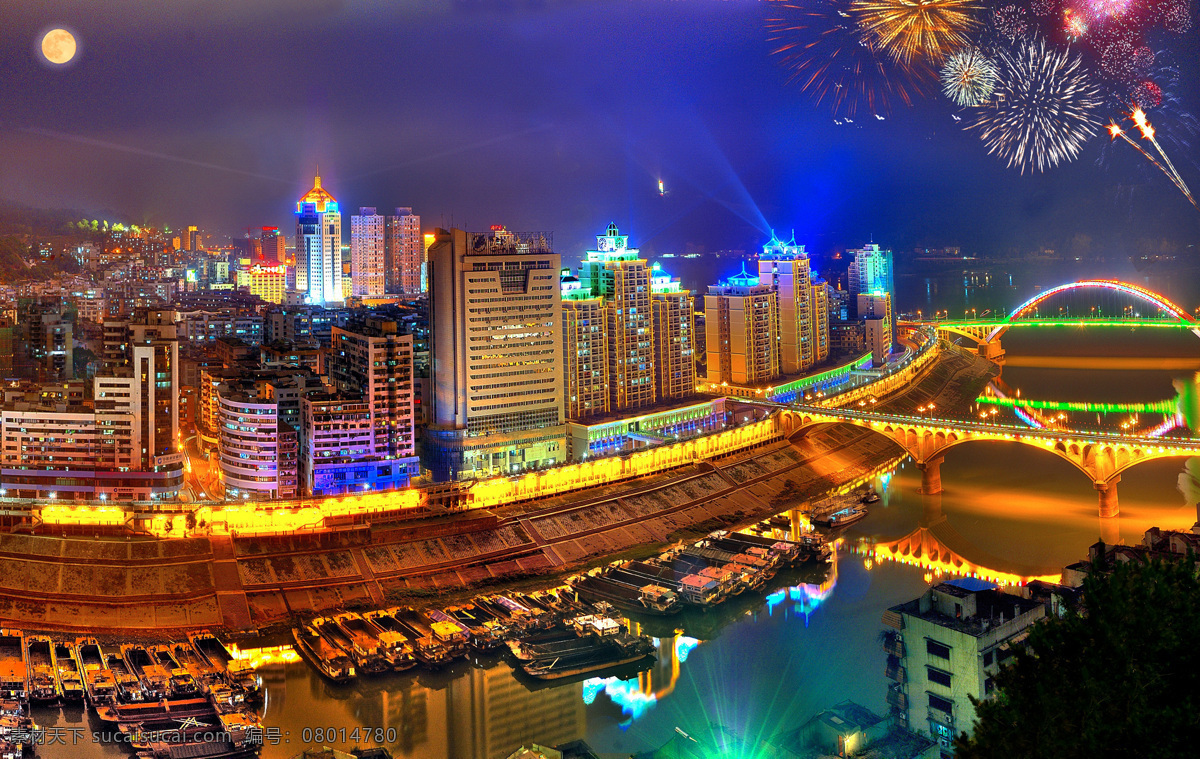 城市 燈飾 風(fēng)光 風(fēng)光攝影 節(jié)日 景觀 旅游攝影 明月 夜景 城市節(jié)日夜景 煙花 霓虹燈 倒映 河堤 萬家燈火 橋 人文景觀 家居裝飾素材 燈飾素材