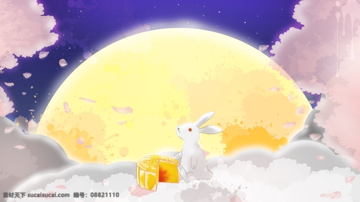 只 小 兔 中秋 月 中 月饼 中秋节 月亮 秋 月饼节 月兔 樱