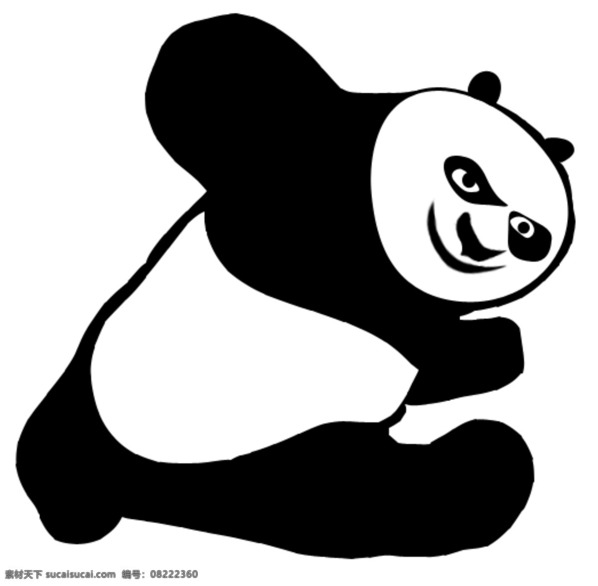 功夫 熊猫 简 笔画 功夫熊猫 简笔画 卡通图 psd源文件