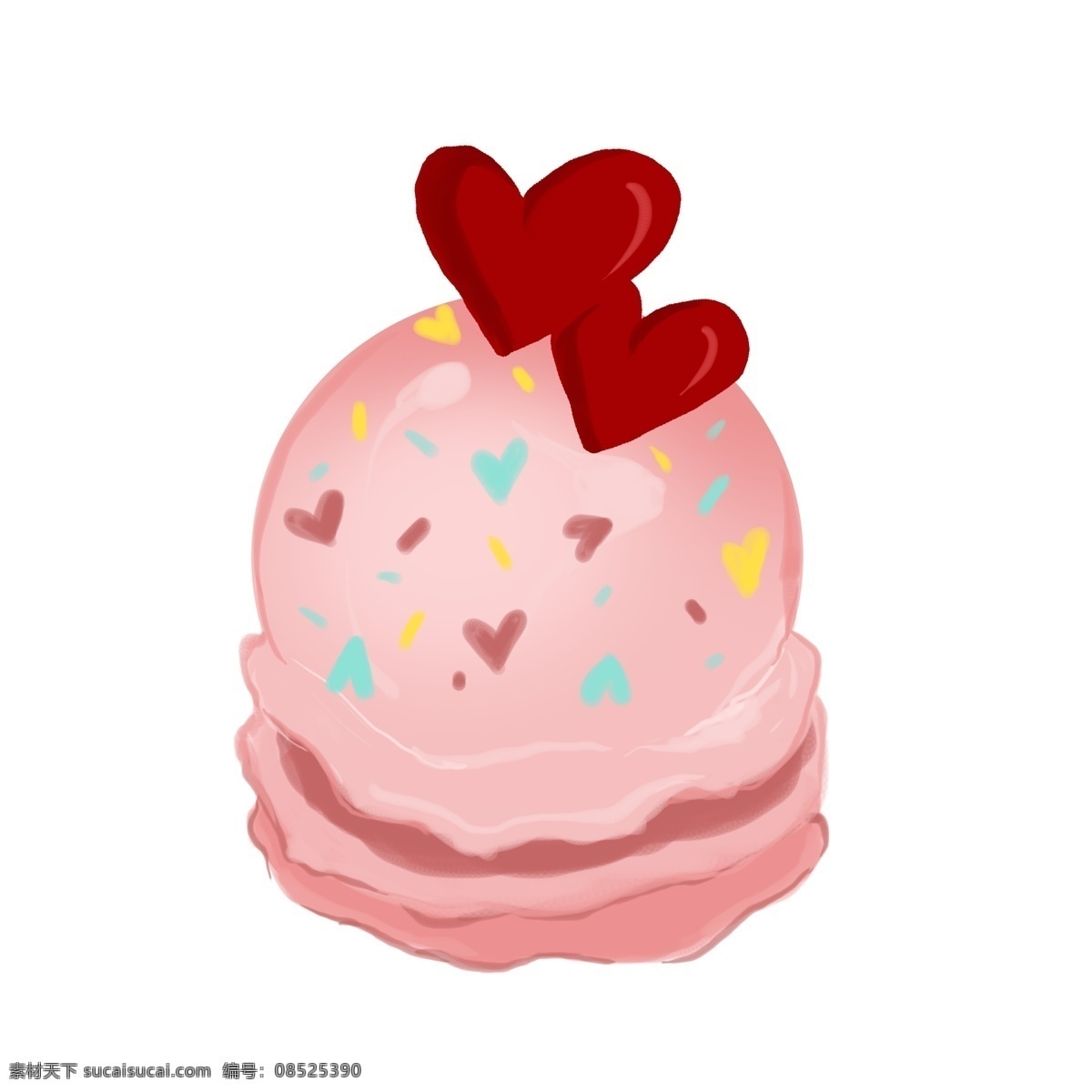 粉色 爱情 蛋糕 插画 漂亮 手绘爱情蛋糕 卡通爱情蛋糕 烘焙爱情蛋糕 可爱