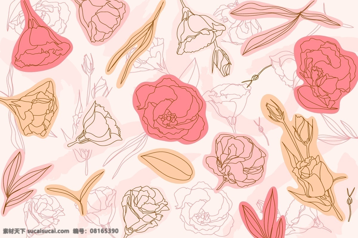 手绘 玫瑰 花卉 背景 水彩 玫瑰花 底纹 图案 爱 婚礼 情人节 花与植物 底纹边框 背景底纹