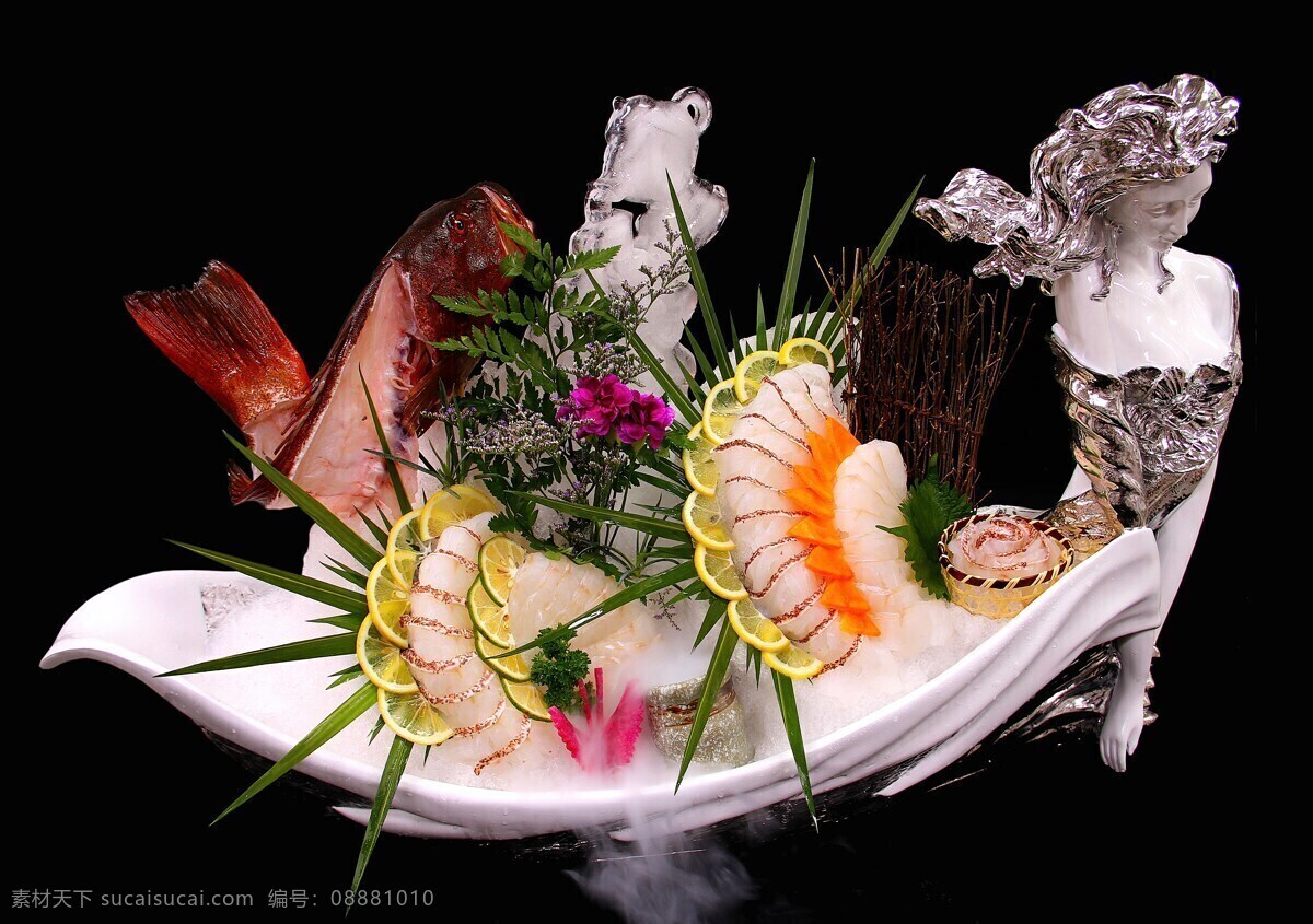 東星斑 海鮮 魚類 刺身 貝類 拼盤 海鮮拼盤 餐飲美食
