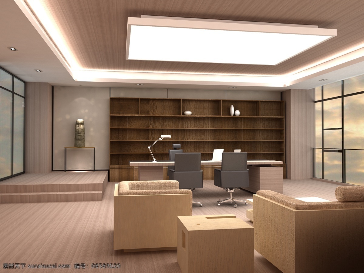 3d設(shè)計(jì) 3d效果圖 辦公室 室內(nèi)設(shè)計(jì) 書柜 效果圖 設(shè)計(jì)素材 模板下載 桌位 家居裝飾素材