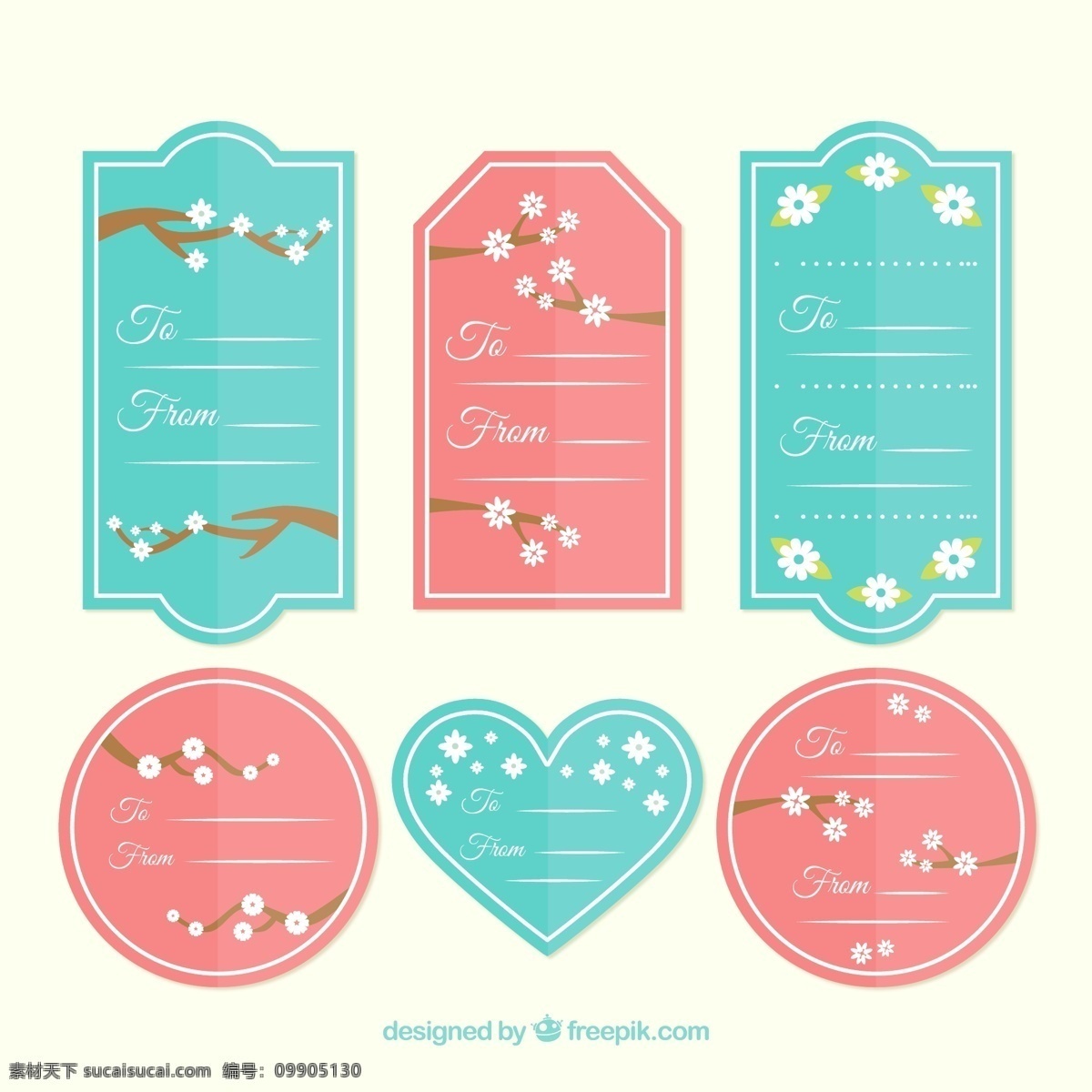 樱花日本标签 樱花标签 日本标签 标签 矢量卡片 白色