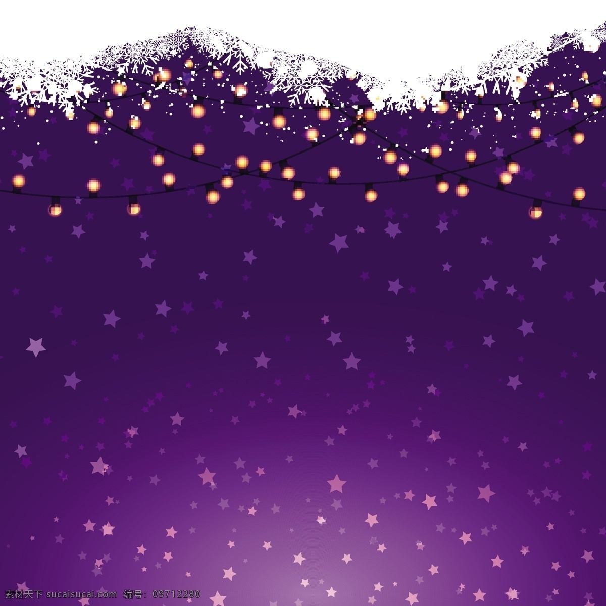 紫色圣诞灯饰 圣诞节 抽象 几何 雪花 圣诞快乐 冬季 快乐 明星 圣诞 庆祝活动 假日 紫色 装饰