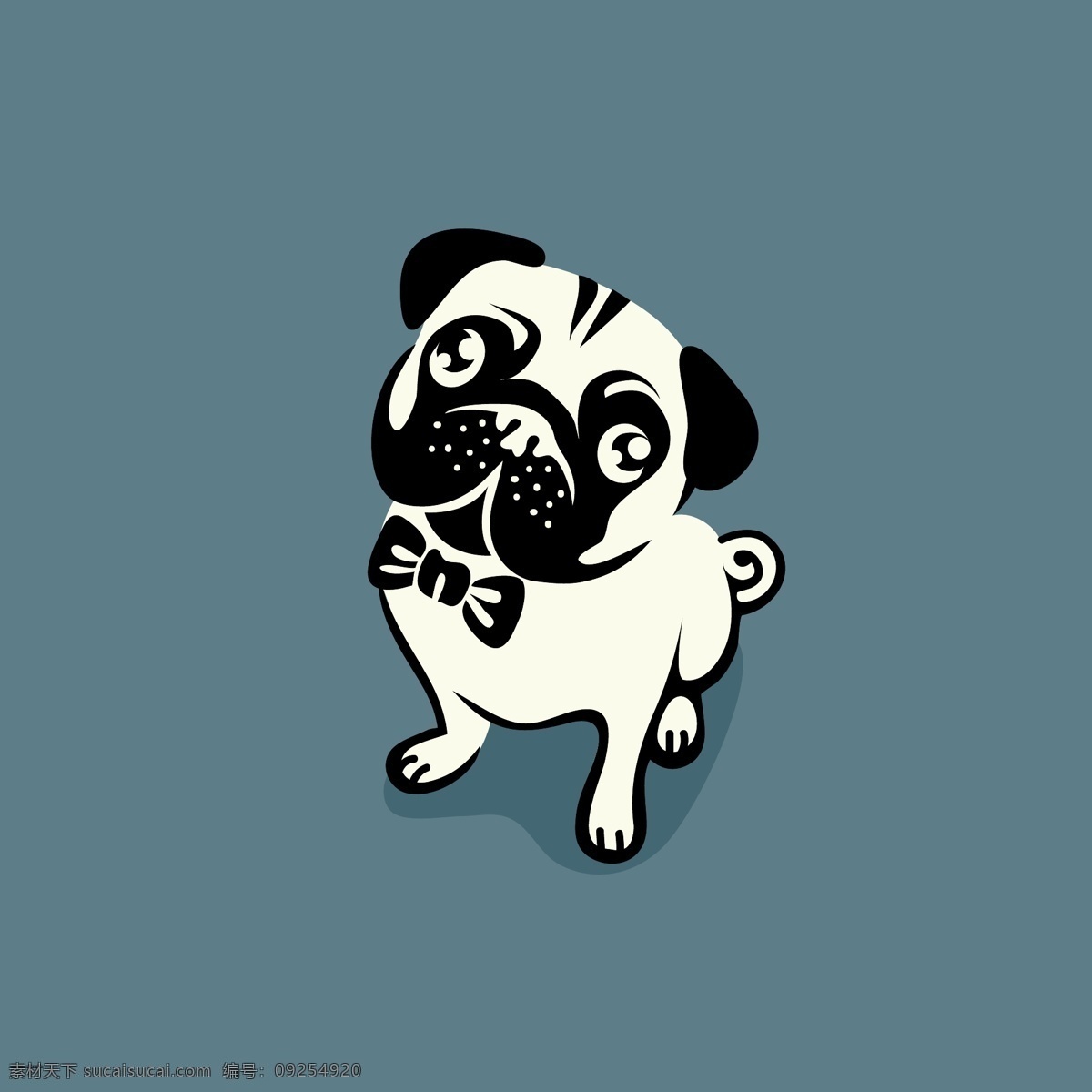 插畫(huà) 動(dòng)物 斗牛犬 狗 節(jié)日 卡通 卡通狗 可愛(ài) 可愛(ài)寵物 犬 手繪 矢量 斗牛 輪廓