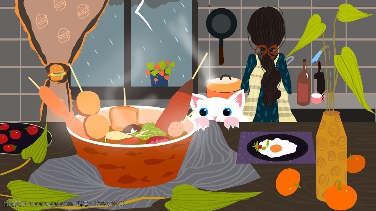 烧烤 串串 幸福 温馨 美味 晚餐 猫咪 一个人 日常 小家