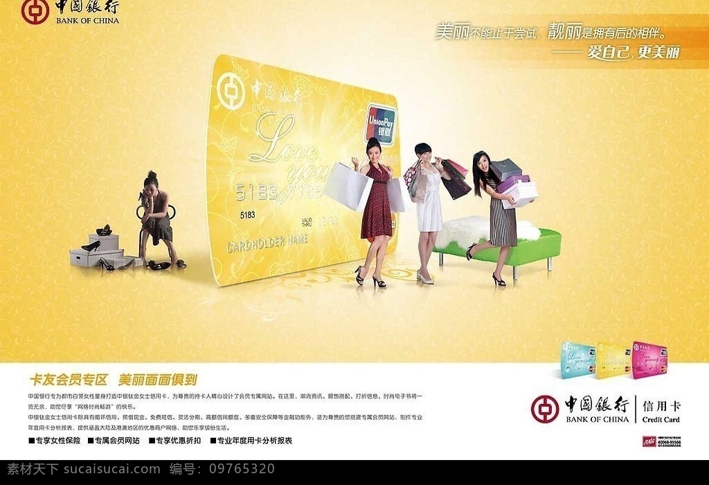 中國銀行海報(bào) 中國銀行 海報(bào) 購物篇海報(bào) 鈦金 女士 卡 矢量圖庫
