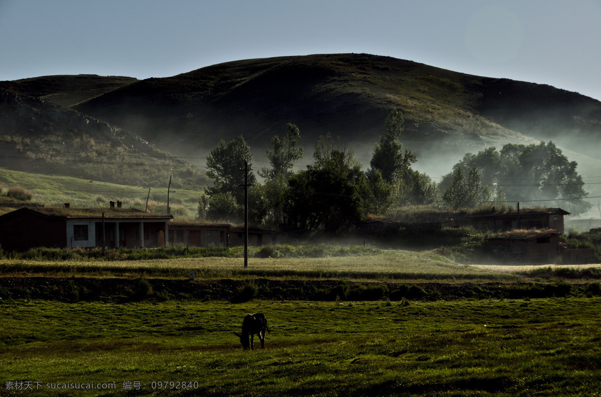 新疆 牧场 晨曦 风景
