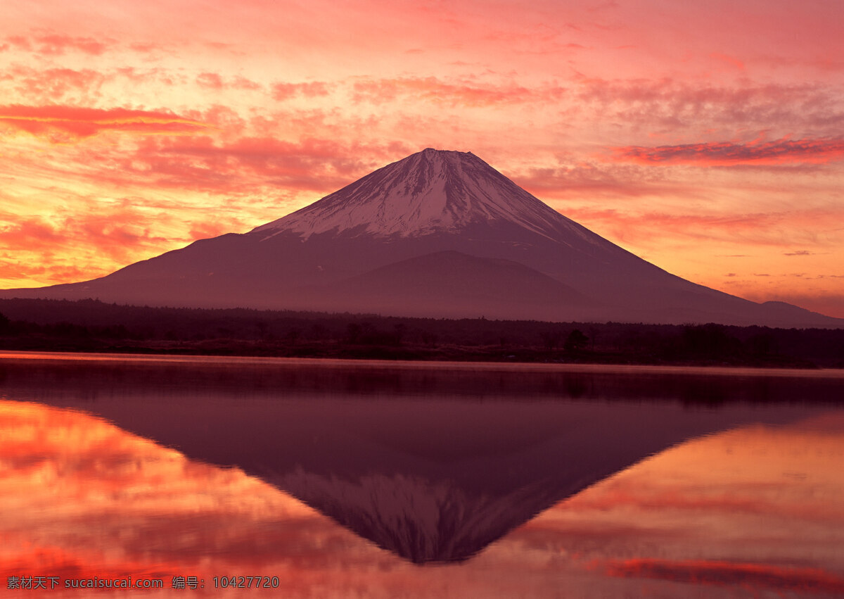富士山夕陽 唯美 風景 風光 自然 山 富士山 日本 夕陽 落日 日落 黃昏 傍晚 旅游攝影 國外旅游 橙色