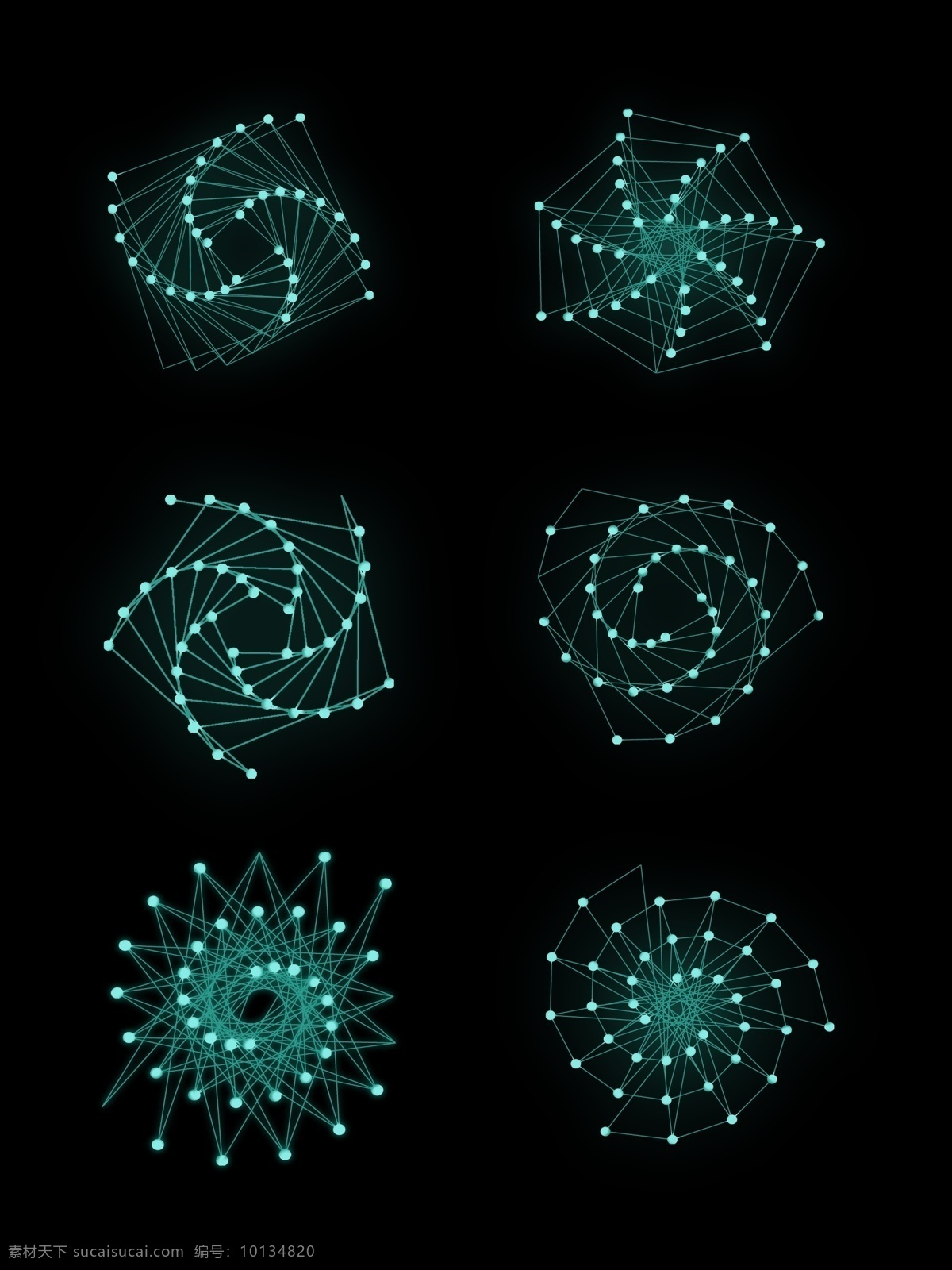 手繪 時(shí)尚 現(xiàn)代科技 元素 現(xiàn)代 科技 可商用 綠色 發(fā)光 裝飾