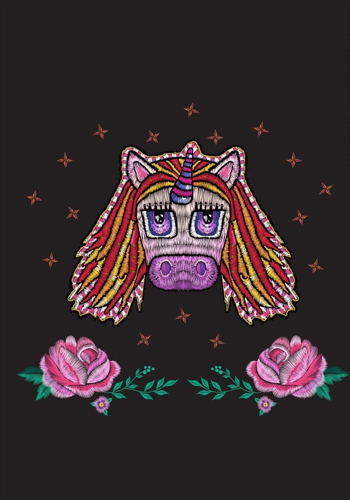 獨(dú)角獸 刺繡 圖案 潮牌設(shè)計(jì) 服裝設(shè)計(jì) 圖案設(shè)計(jì) 男裝設(shè)計(jì) 女裝設(shè)計(jì) 童裝設(shè)計(jì) 男裝印花 女裝印花 童裝印花 潮牌印花 印花圖案 繡花圖案 飛馬 馬圖案 卡通馬 馬矢量 卡通獨(dú)角獸 花朵刺繡 花朵繡花 獨(dú)角獸繡花 效果 矢量圖