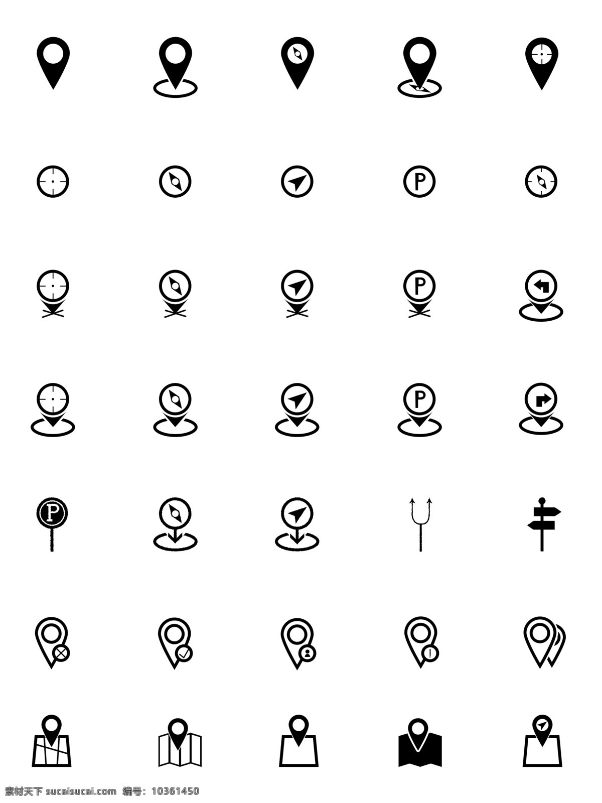 黑白 系 定位 icon 定位icon