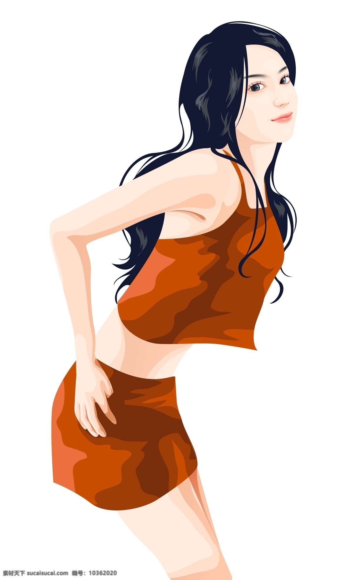 插畫免費(fèi)下載 插畫 美女 美女圖片 時(shí)尚 百態(tài) 矢量圖 矢量人物