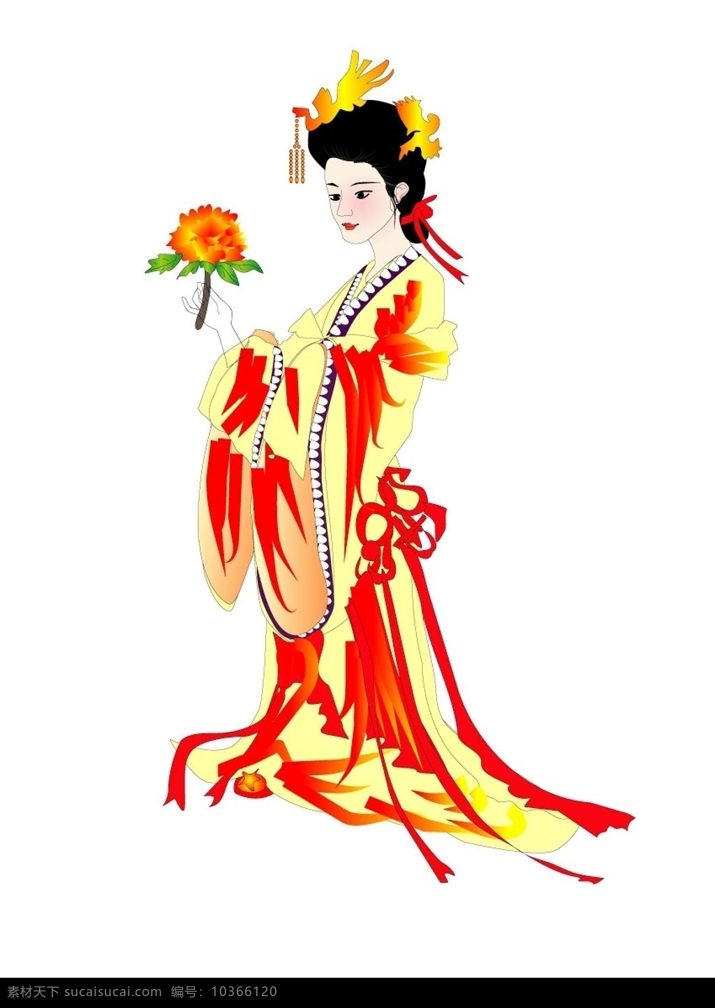 插畫仕女圖 插畫 仕女 宮女 美女 古裝 漂亮 矢量 人物 矢量人物 其他人物 矢量圖庫
