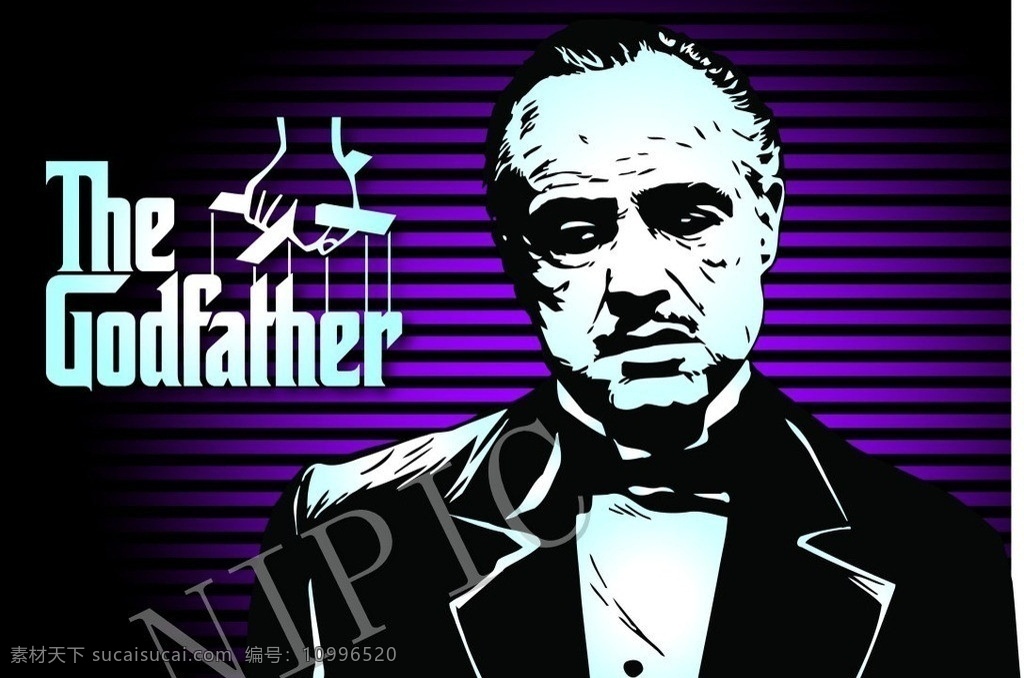 电影教父 矢量 电影 教父 马龙白兰度 传奇 矢量人物 godfather 明星偶像
