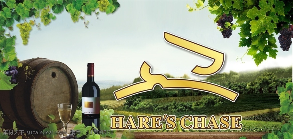紅酒 葡萄 紅酒海報(bào) 金兔 葡萄園 大自然 高檔