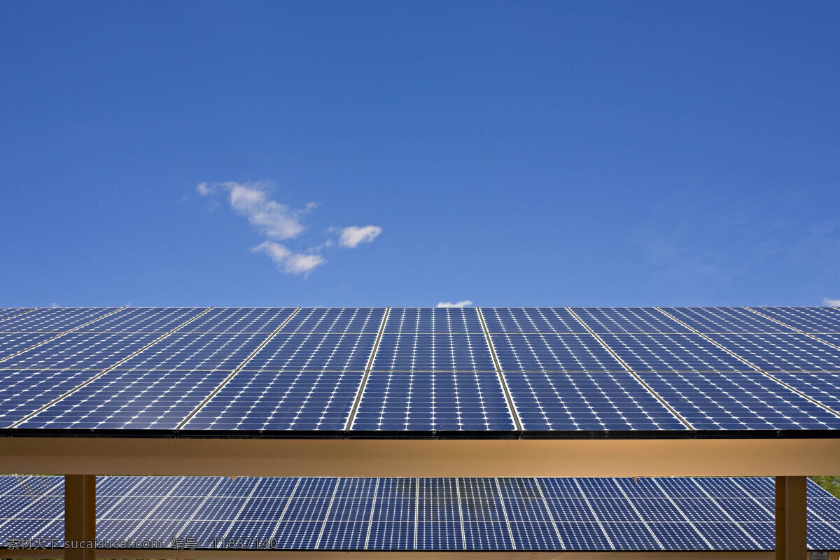 太阳能板 太阳能 面板 能源 清洁能源 天空 晴朗 黑色 云