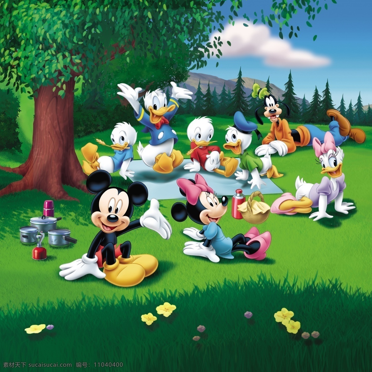 迪士尼 米老鼠 蓝天白云 卡通 乐园 迪士尼乐园 儿童世界