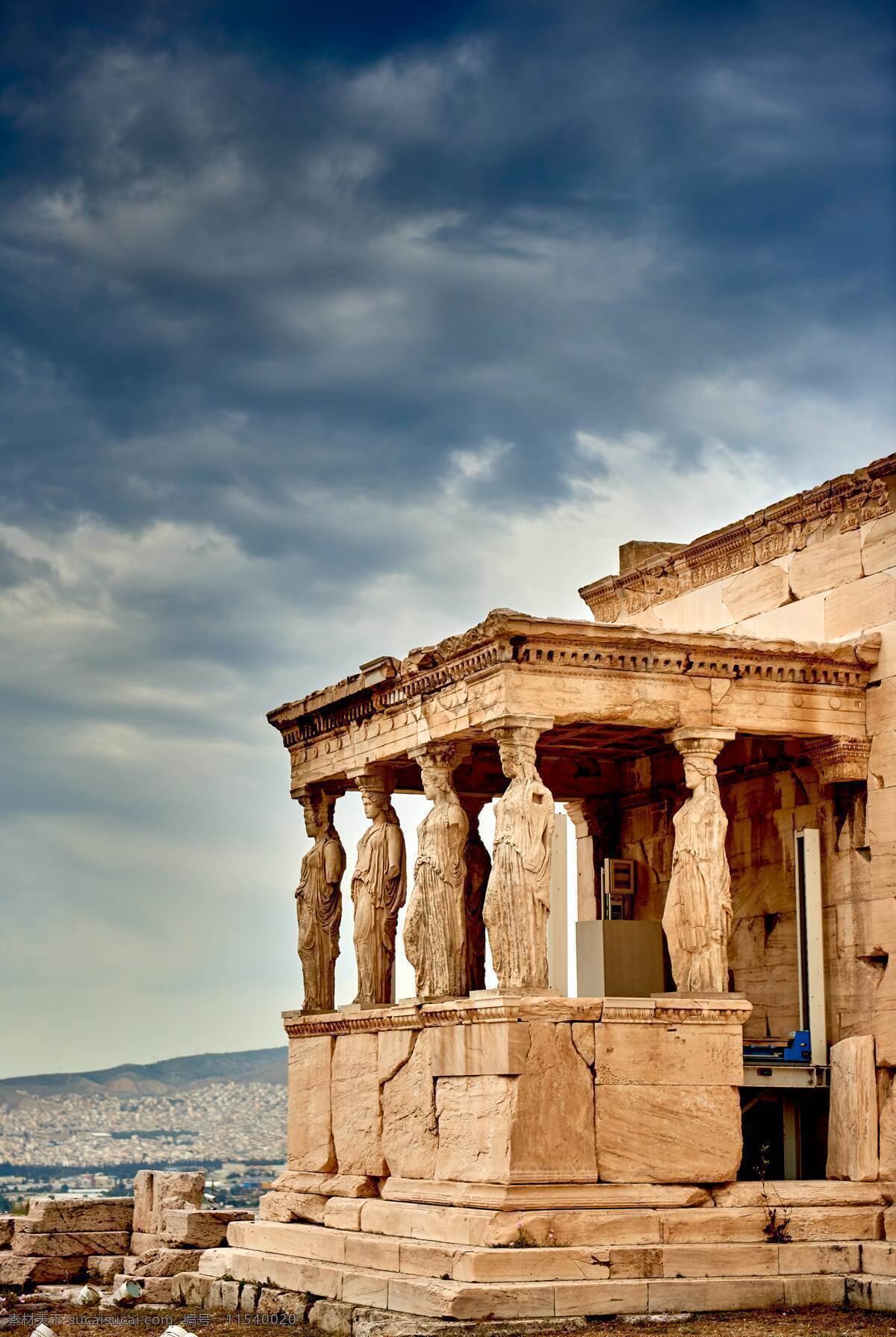 希腊 雅典 伊瑞克提翁 神庙 古希腊 地中海 建筑 建筑园林 建筑摄影