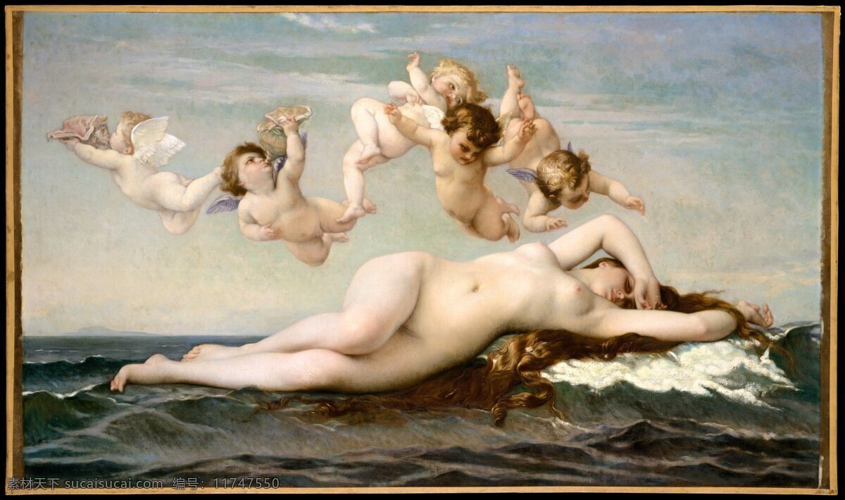维纳斯的诞生 维纳斯 油画 纽约大都会 卡巴内尔 诞生 绘画书法 文化艺术
