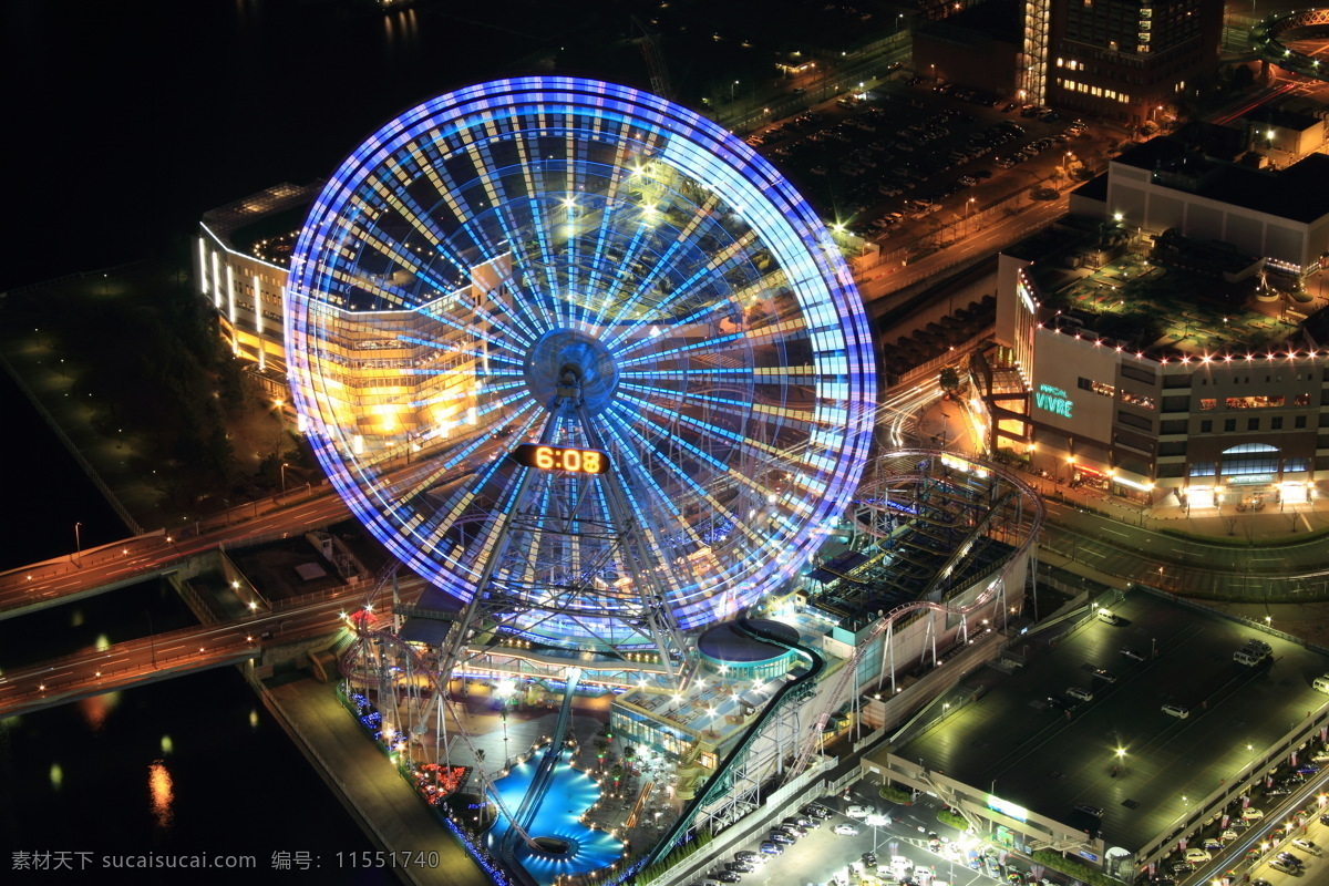 日本 横滨 摩天轮 橫濱 摩天輪 夜景 光影 夜晚 攝影 高樓 国外旅游 旅游摄影