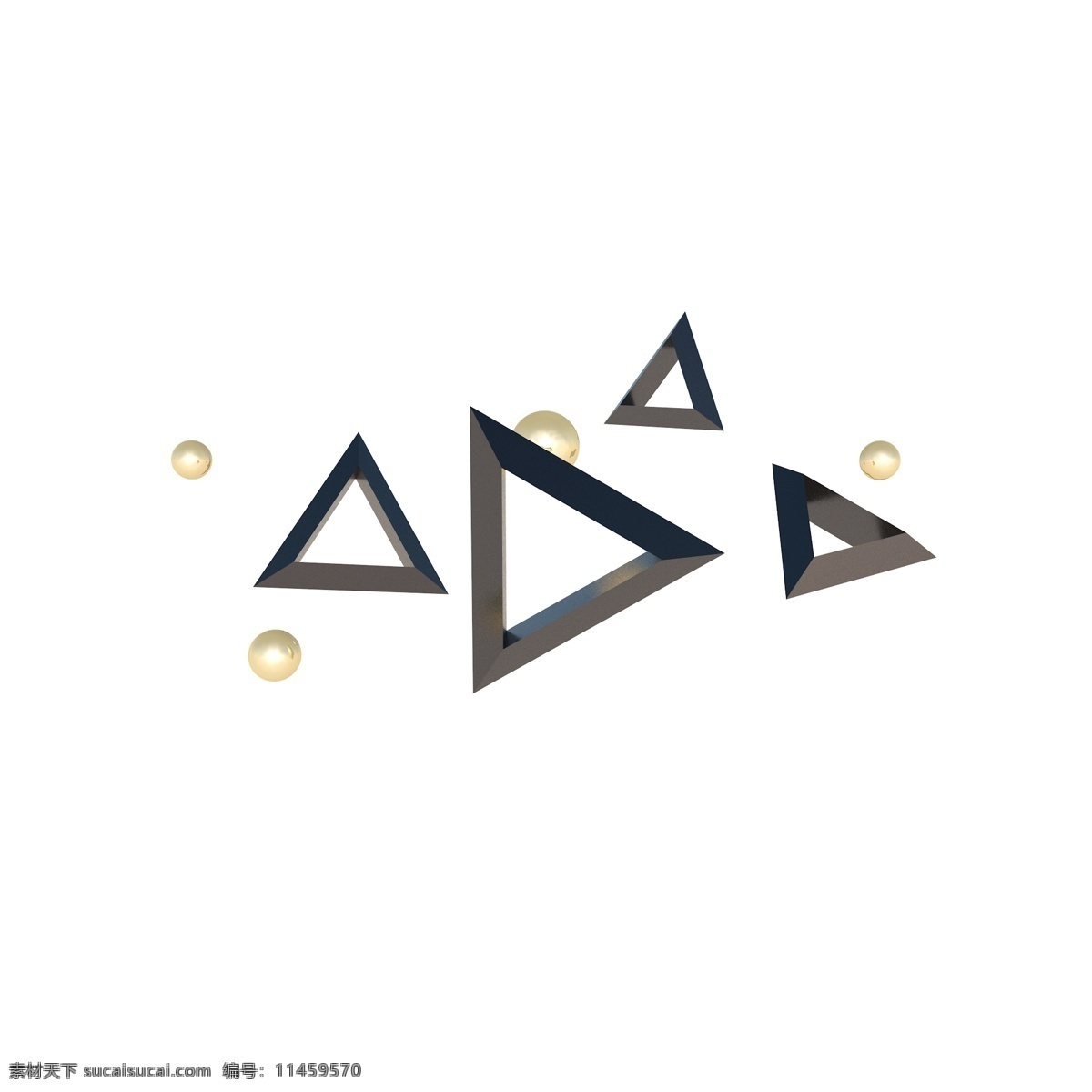 c4d 立體 電商 漂浮 裝飾 黑金 三角形 c4d立體 漂浮裝飾 淘寶 天貓 活動 促銷 海報裝飾 免扣漂浮