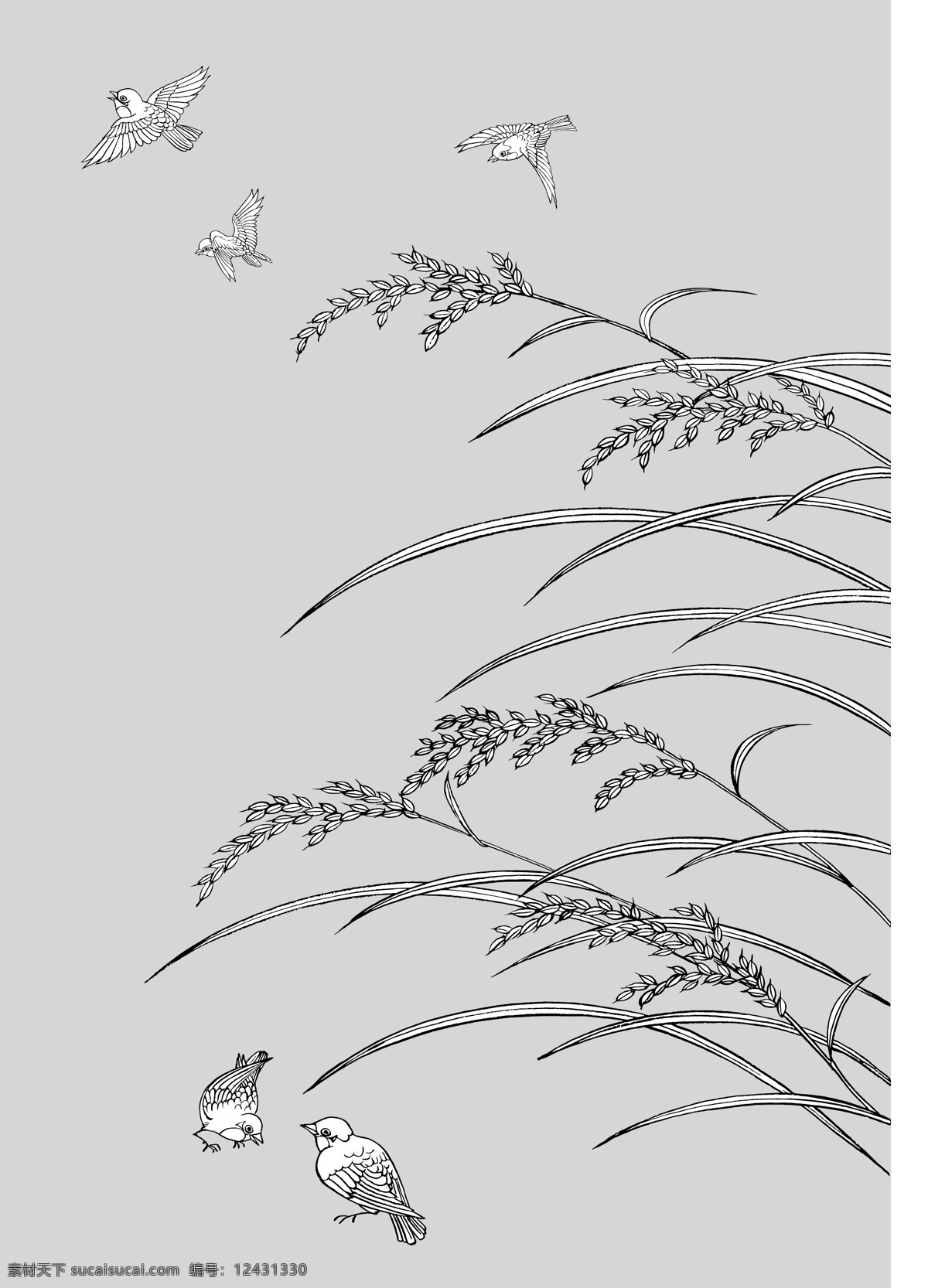 線描稻穗 小鳥 矢量小鳥 卡通小鳥 線條小鳥 線描小鳥 小鳥插圖 小鳥插畫 綠葉 葉子 流水背景 曲線背景 線條背景 流體背景 流體線條 幾何背景 底紋背景 圖案背景 花紋背景 線條植物 線描植物 線條花朵 花朵 花卉 矢量花朵 卡通花朵 手繪花朵 花朵插畫 矢量花卉 卡通花卉 花卉插畫 花草插畫 動(dòng)物 生物世界 鳥類