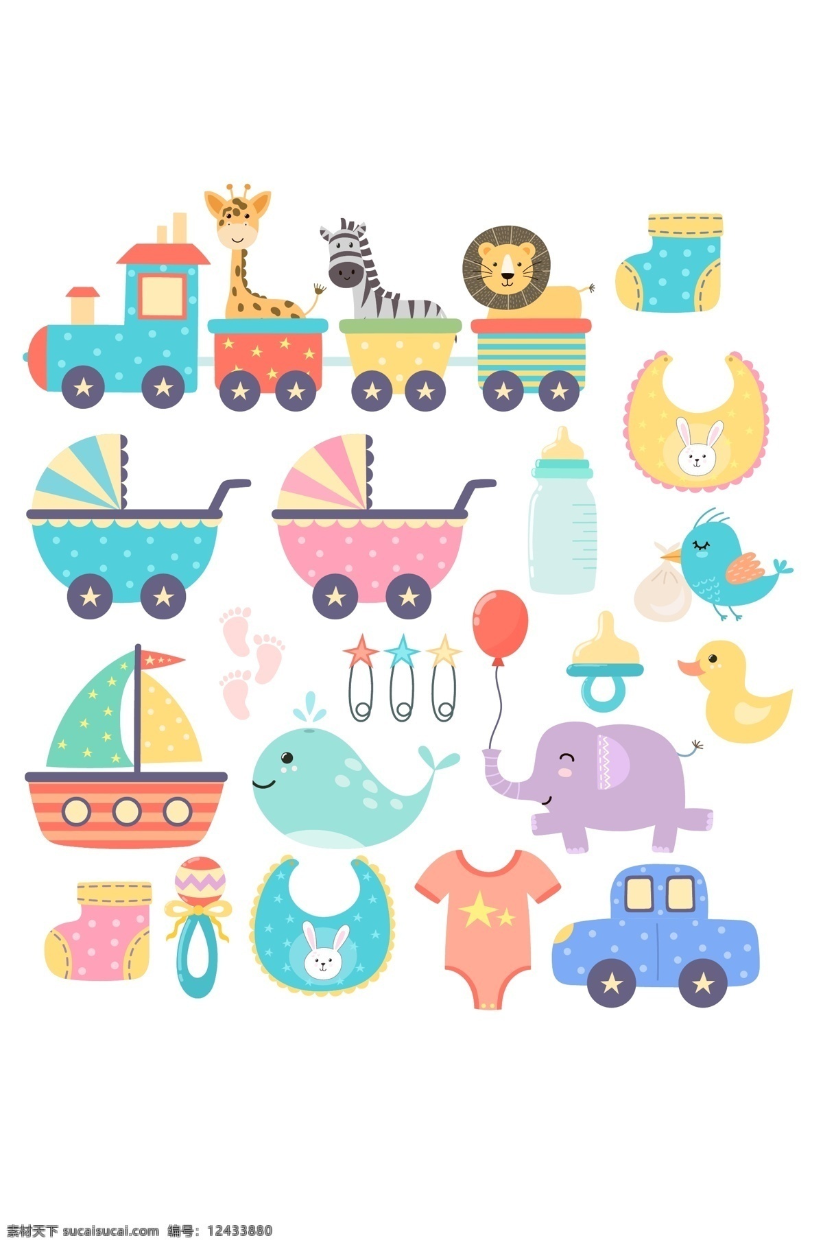 婴儿玩具 卡通 元素 儿童 人物 背景 矢量 动物 字母 商务 办公 图标 卡通设计