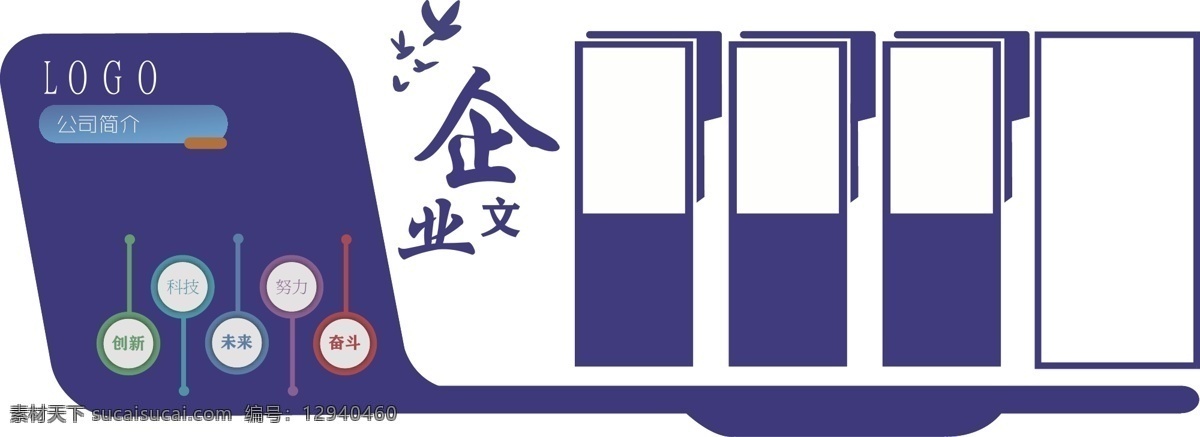 企業(yè)文化墻 公司 簡(jiǎn)介 創(chuàng)新圖片 創(chuàng)新 科技 未來 努力 奮斗 鳥板塊