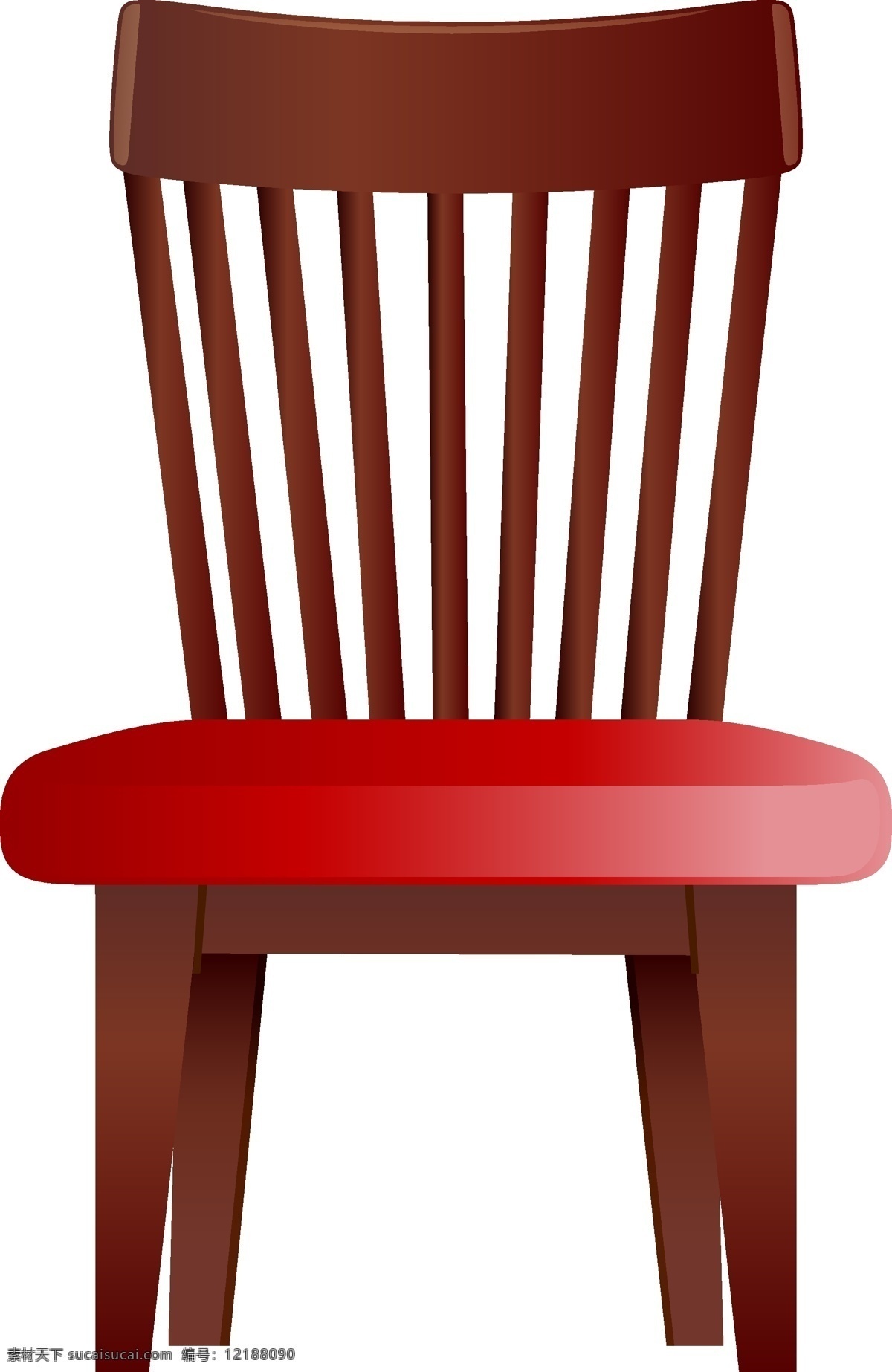 时尚 崭新 红色 餐椅 矢量图 透明元素 ai元素 免抠元素