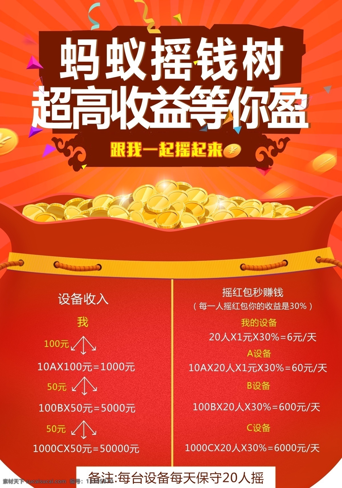 螞蟻搖錢樹 螞蟻購 螞蟻創(chuàng)客 搖錢樹 金幣 財(cái)富 紅色