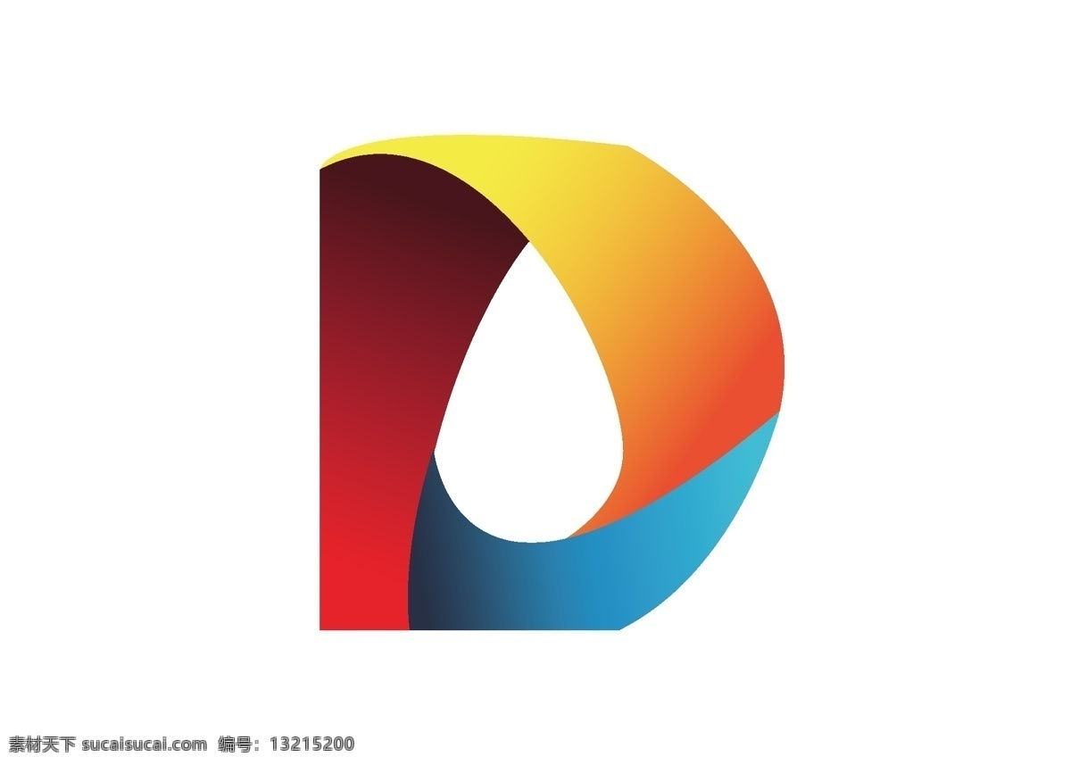 logo設(shè)計 正負形 漸變 律動感 白色